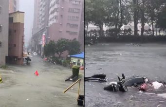 Topan Gaemi Menghantam Tiongkok Tenggara Setelah Melintasi Selat Taiwan